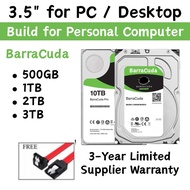 BARRACUDA PC Desktop HDD Hard Disk  500gb 1TB 2TB 3TB HDD 3.5" CCTV HDD Internal Hard Drive