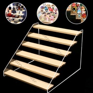 2/3/4/5 Tier Wooden Display Rack Acrylic Display Rack Tier Spice Rack Perfume Rack Organizer