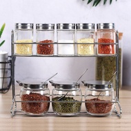 High-quality 8-Storey Glass Spices Jar