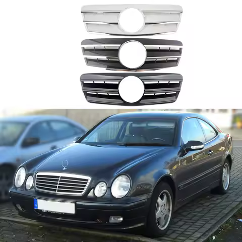 Front Center Hood Grille Bumper For Mercedes-Benz CLK-CLASS W208 CLK230 CLK240 LK320 CLK350 CLK430 C