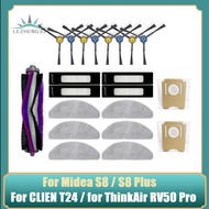 11PCS for  S8+ Plus/ Clien T24/Thinkair Rv50 Pro Placement Parts Accessories Main Side Brush Filter 