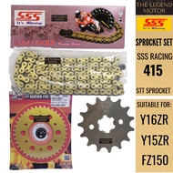 Y15ZR FZ150 Y15 FZ 150 Y16 Y16ZR 415 SSS RACING CHAIN RANTAI GOLD EMAS STT SPROCKET SPOCKET SPOKET S