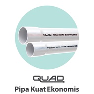 PVC Pipe D 4 Inch White Quad - Water Pipe PVC Pipe Strong Economical Pipe