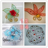 Lotus Square Dance Costume - Ethnic Yangko Performance Outfit with Headdress & Head Flowers