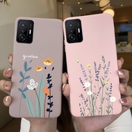 For Xiaomi Mi 11T / 11T Pro Case Matte Cover Cute Dinosaur Monster Flower Silicone Soft TPU Shockproof Phone Case for Fundas Xiomi Mi11TPro Mi11T Pro Mi 11 T Pro Case Bumper