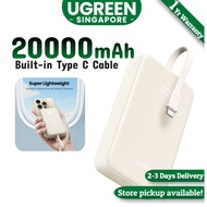 UGREEN 10000mAh PD20W SCP22.5W Powerbank With USB C Cable Portable Charger Power Bank Compatible Com