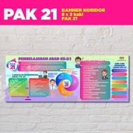 PAK21, PELAJAR ABAD KE-21, Banner Kakilima atau koridor sekolah 8x 3 kaki