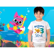 🔥🔥Baby Shark Birthday Shirt Boys Girls 1-3 Birthday T-Shirts BABY SHARK Do Do Do CARTOON Kids Tee Tops