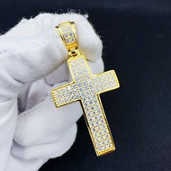 WEDMK [Big Factory] DJMAX Full Moissanite Cross Pendant For Women Original 925 Sterling Silver Men's