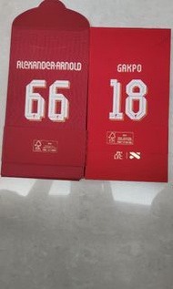 渣打銀行 利物浦 standard chartered bank  LFC  利是封 共20個  66 / 18 / Alexander-arnold / gakpo
