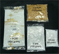 ch7 50 gram atau 1/2ons payet emas MGB bambu dan pasir jepang MGB