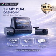 70mai Dashcam A200 Dual Channnel 1080P Full HD Front Rear HDR 24 Hours Dashcam + Recording Parking S