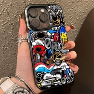 Mechanical Gear Pattern Electroplate Silver IMD Phone Case For Realme C63 C61 C65 C55 C53 C35 C51 C2