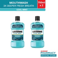 Sunway Pharmacy Listerine Mouth Wash Cool Mint (750ml x 2)