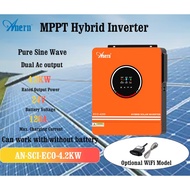 Anern 4.2KW 24V MPPT Hybrid Inverter With/Without Battery Pure Sine Wave Inverter 120A Off-Grid Sola