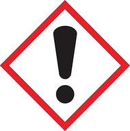 Accuform LZH627EV2 GHS Pictogram Label, EXCLAMATION MARK", Adhesive-Poly, 4" Length x 4" Width, Red/