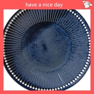 Minoru Pottery Mino Ware Albee 220 Plate Navy