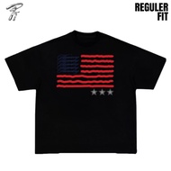 KATUN Flamming Studio - America Fl4g T-shirt - Cotton/, thick 20s combed Cotton