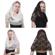 Crazy Latin Mass Headscarf Veil for Women Catholic Church Mantilla Veil Head Covering Mass Veil Tull