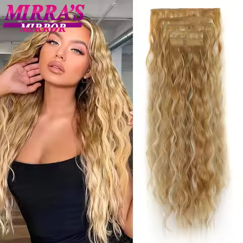 Clip In Hair Extensions 6PCS Thick Long Loose Waves Hair Extensions 20INCH Natural Soft Waves Wavy H