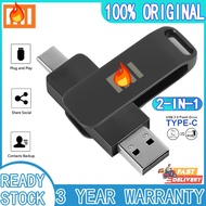 Original Flashdisk USB 2-in-1 OTG Flash Drive Type-c Storage Disk Data Drive 1 TB 2 TB 2-in-1 Androi