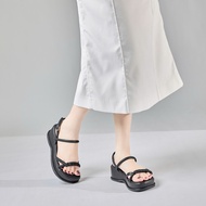 Giày Sandal Nữ MWC E176 - Sandal Đế Cao Quai Xoắn Cách Điệu Phối Quai Gài Điều Chỉnh Theo Cổ Chân