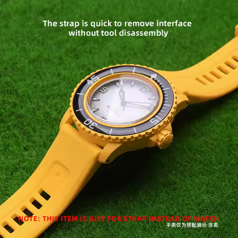 Silicone strap Quick release interface 22MM for Blancpain X Swatch Strap Bioceramic Scuba Fifty Fath