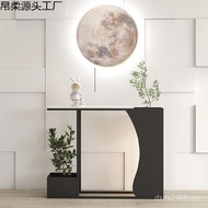 Creative Flower Stand Table Cabinet Entrance Corridor Table Entrance Hall Light Modern Luxury Iron E