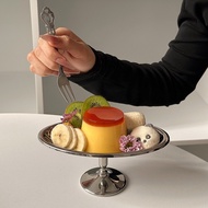 Stainless Steel Dessert Stand High Pedestal Cake Tray Ice Cream Stand Pudding Stand Ice Cream Cup