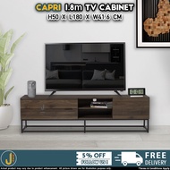 [JJ Furniture DIY] Capri 1.8m TV Hall Cabinet Console with Metal Leg | Kabinet Almari Rak TV 6 Kaki 