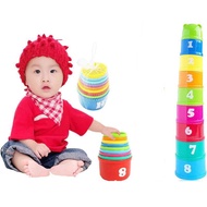 Children's Educational Toys Stack Cup Tower 9PCS