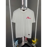 T-shirt Evisu/ Baju-T Evisu Uniseks T-shirt Bercetak Lengan Pendek T-shirt Perniagaan Longgar untuk 