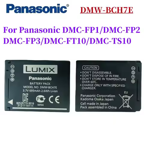 Original DMW-BCH7E DMW BCH7E Battery for Panasonic DMC-FP1 FP2 FP3 FT10 TS10 Camera