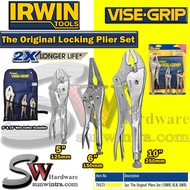 IRWIN 3Pcs The Original Locking Pliers Sets #TVG73 #10WR #6LN #5WR #0902EL4 #0502EL4 #1402EL4