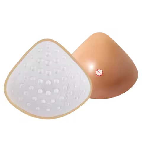ONEFENG 3D Nano Pearl Temperature Controlled Prosthetic Breast Form Safe Silicone Breast Form Triang