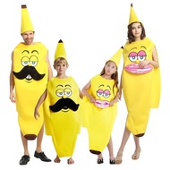 [Malaysia Ship] Banana Costume Fruit Jumpsuit Props Suit Banana Suit Dress Up Halloween Costume Funn