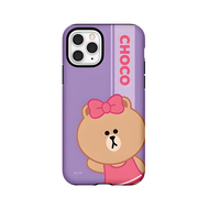 Line Friends Brown Cony Phone Case Dual Layer Shockproof Hard PC TPU Wireless Charging Casing for iP