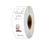 พร้อมส่ง!จากไทย Sticker Thank You แนวยาว สติ๊กเกอร์ Thank You  สติ๊กเกอร์ขอบคุณแบบม้วน ขนาด 2.5x7.5c