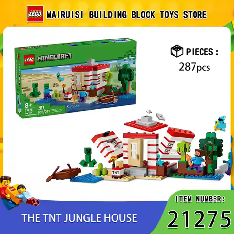 Lego Minecraft 21275 TNT Jungle House Building Block Toys for Boys and Girls Children's Day Gift