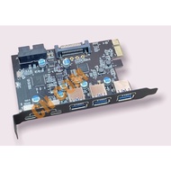 ULS 7 Port USB3.0 PCI-e Expansion Card (3) Type A (2) C USB 3.0 Internal 20p For Mac Pro Fresco Fl11