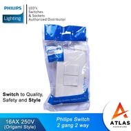 Philips Switch Origami Style 2gang 2way Switch