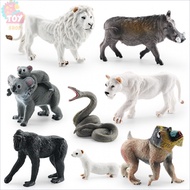 Children's Educational Toys Simulation Wildlife Model African Lion Macaque Ferret Python Doll Decora