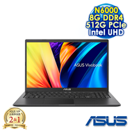 【線材禮包大放送】ASUS Vivobook 15 X1500KA-0391KN6000 搖滾黑 15.6吋筆電 (FHD/Intel N6000/8G DDR4/512G PCIE SSD/WIN 11)