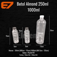 Almond Plastic Bottle - Juice Bottle, Beverage Juice Bottle - 250ml & 1000ml