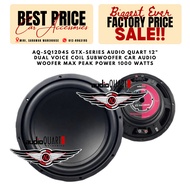 AQ-SQ12D4S GTX-Series Audio Quart 12" Dual Voice Coil Subwoofer Car Audio Woofer Max Peak Power 1000