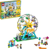 LEGO Creator 3in1 Ferris Wheel 31119 Building Kit with Rebuildable Toy Bumper Cars Boat Swing and 5