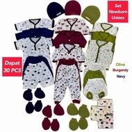 Baju NEWBORN Baby SET 30 PCS Lengkap Set Hospital– Baby Gift Set | Baju, Topi, Sarung Tangan, Barut 