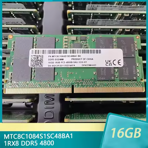 MTC8C1084S1SC48BA1 For MT RAM 16GB 16G 1RX8 PC5-4800B DDR5 4800 Laptop Memory