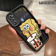 Casing Hp Samsung Galaxy A11 M11 Case ponsel pola SpongeBob Kartun lengkap Anti Drop warna hitam dan putih pelindung silikon Softcase Cases Kesing