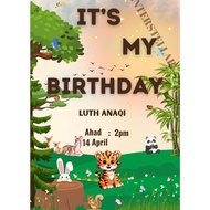 Kad Jemputan Digital Aqiqah (Video/ E-Card) Jungle